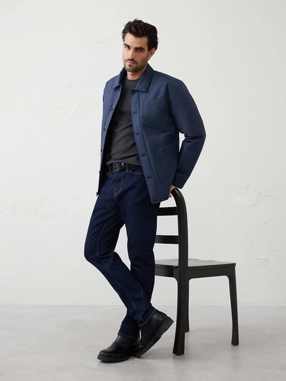Banana Republic Navy Blue Structured Jacket Sz S